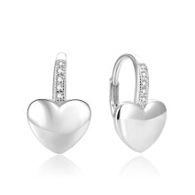 Ювелирные серьги heart-shaped silver earrings AGUC1775