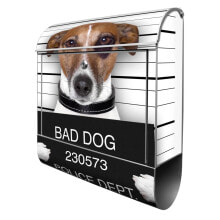 Briefkasten Stahl Bad Dog Jack Russel