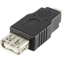 Компьютерные разъемы и переходники Renkforce RF-4097202 кабельный разъем/переходник USB Micro-B USB Type A Черный