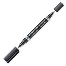 Письменные ручки staedtler Lumocolor Duo перманентная маркер Черный Тонкий пулевидный наконечник 1 шт 348-9
