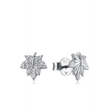 Ювелирные серьги Gentle silver earrings studs with zircons Trend 85026E000-30