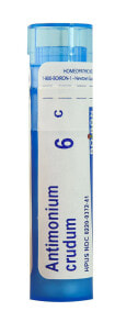 Витамины и БАДы для пищеварительной системы boiron Antimonium crudum 6C Трисульфид сурьмы при расстройстве желудка и тошноты 80 пеллет