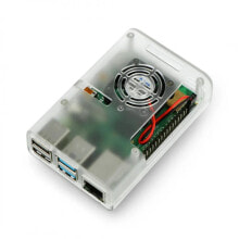 Компьютерные корпуса для игровых ПК case justPi for Raspberry Pi 4B with fan - transparent