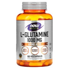 Аминокислоты nOW Foods, Sports, L-Glutamine, Double Strength, 1,000 mg, 120 Veg Capsules