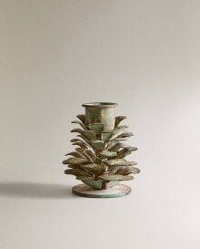 Iron pine cone christmas candleholder