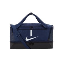 Мужская спортивная сумка синяя текстильная маленькая для тренировки с ручками через плечо Nike Academy Team Hardcase