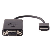Компьютерные разъемы и переходники DELL DAUBNBC084 видео кабель адаптер HDMI VGA (D-Sub) Черный