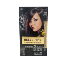 Краска для волос belleFine Natural 3 Oils Hair Color Cream 3.66 Крем-краска для волос, с натуральными маслами, оттенок 3.66 Фиолетовый 30 мл