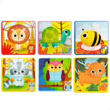 LISCIANI Montessori Pack 6 Animals 4 Pieces Puzzle
