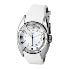 Аналоговые мужские наручные часы с белым кожаным ремешком Chronotech CT7704M-09 ( 44 mm)