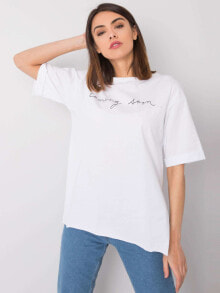Женские футболки Женская футболка свободного кроя белая Factory Price