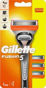 Мужские бритвы и лезвия Gillette Fusion Manual Shaver  Станок для бритья + сменные лезвия 4 шт