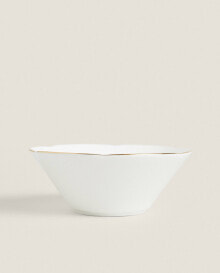 Rimmed bone china bowl