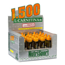 L-карнитин и L-глютамин NUTRISPORT L Carnitine 1500 20 Units Strawberry Vials Box
