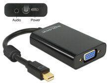 DeLOCK 65598 кабельный разъем/переходник mini DispayPort 1.1 VGA, 3.5mm, Micro USB B Черный