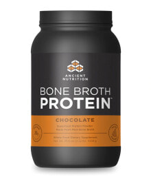 Коллаген Ancient Nutrition Bone Broth Protein Протеиновый порошок из костного бульона для поддержки суставов. кожи и мышц 1008 г шоколадным вкусом
