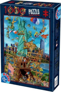 Детские развивающие пазлы D-Toys Puzzle 1000 Szaleństwo budowa Statuły Wolności NY