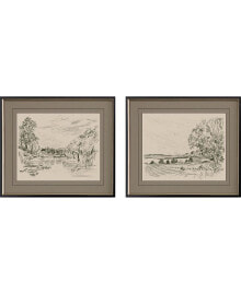 Paragon Picture Gallery sepia Scenes II Framed Art, Set of 2