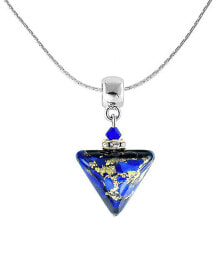 Ювелирные колье magický náhrdelník Evening Date Triangle s 24karátovým zlatem v perle Lampglas NTA5