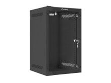 Lanberg WF10-2309-10B - Wall mounted rack - 9U - 20 kg - Key lock - Black купить онлайн