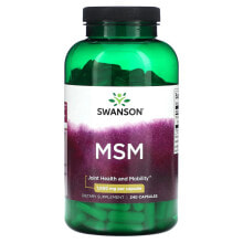 Глюкозамин, Хондроитин, МСМ swanson, МСМ, 1000 мг, 240 капсул