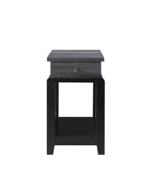 Simplie Fun chairside Table Distressed Grey Black