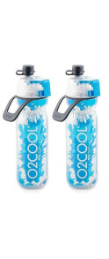 O2COOL mist and Sip Water Bottle for Drinking and Misting, 2 Pack