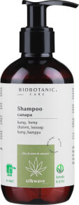 Natürliches Shampoo mit Hanfsamenöl - BioBotanic Silk Wave Hemp Shampoo