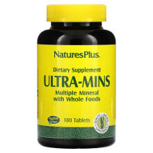 Натурес Плюс, Ultra-Mins, мультиминералы с цельными продуктами, 180 таблеток