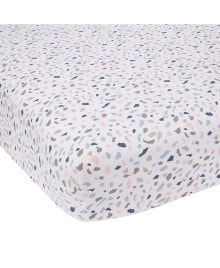 Lambs & Ivy signature Terrazzo Abstract Organic Cotton Fitted Crib Sheet