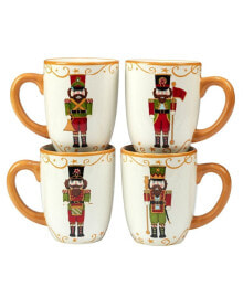 Certified International holiday Magic Nutcracker 4 Piece Mug Set