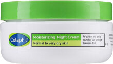 Feuchtigkeitsspendende Nachtcreme mit Hyaluronsäure für normale bis sehr trockene Haut - Cetaphil Moisturizing Night Cream