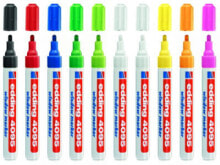 Edding 4095 меловой маркер Черный, Синий, Зеленый, Оранжевый, Розовый, Красный, Белый, Желтый 10 шт 4-4095999
