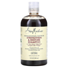 Шампуни для волос SheaMoisture, ямайское черное касторовое масло, укрепляющий и восстанавливающий шампунь, 384 мл (13 жидк. унций)