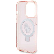 KARL LAGERFELD Klhmp15Lhmrskcp iPhone 15 Pro 6.1 Ring Stand Karl&Choupettte phone case