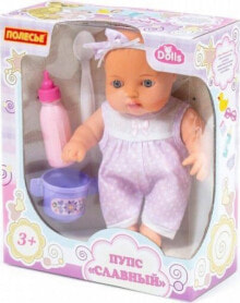 Пупсы wader Doll Great Baby with a feeding set