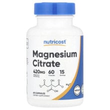 Magnesium Citrate, 420 mg, 60 Capsules (105 mg per Capsule)