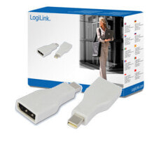 Computer connectors and adapters logiLink Mini DisplayPort / DisplayPort Adapter - Mini DisplayPort M - Display Port FM - Grey