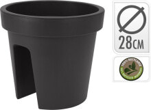 GreenGarden® Balkon Pflanzkübel Pflanztopf Blumentopf Ø28cm Höhe 25cm anthrazit