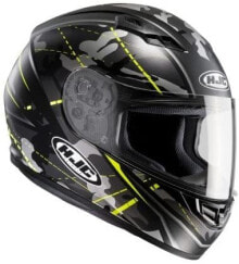 Helmets for motorcyclists hJC 101674L Motorcycle Helmet, Black/Neon Yellow, Size L