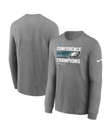 Nike men's Charcoal Philadelphia Eagles 2022 NFC Champions Locker Room Trophy Collection Long Sleeve T-shirt