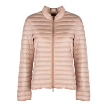 Женские демисезонные куртки Женская куртка стеганая розовая без капюшона Geox Jaysen