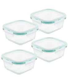Lock n Lock purely Better™ Glass 8-Pc. Square 17-Oz. Food Storage Containers