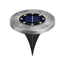 MATEL Solar led spike korpass stainless warm light 1W 3 units