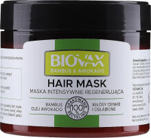 Купить маски и сыворотки для волос BIOVAX: Haarmaske mit Bambus und Avocado