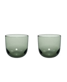 Villeroy & Boch sage Double Old Fashioned Tumbler Glasses, Set of 2