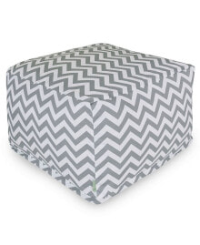 Majestic Home Goods chevron Ottoman Square Pouf with Removable Cover 27