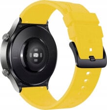 Pasek silikonowy do Huawei Watch GT 2/3/4/2 Pro/3 Pro/4 Pro/GT 2e 46mm - żółty