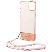 GUESS Guhcp14Mhgcohp iPhone 14 Plus15 Plus 6.7 Pearl Strap phone case