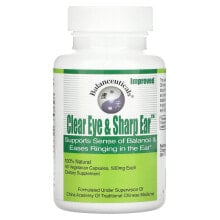 Растительные экстракты и настойки Balanceuticals, Clear Eye & Sharp Ear, 500 мг, 60 вегетарианских капсул